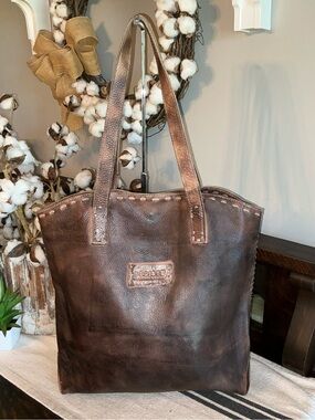 Bed Stu Leather Skye Tote Shoulder Bag Teak Rustic Retail $345